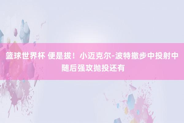 篮球世界杯 便是拔！小迈克尔-波特撤步中投射中 随后强攻抛投还有