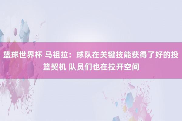 篮球世界杯 马祖拉：球队在关键技能获得了好的投篮契机 队员们也在拉开空间