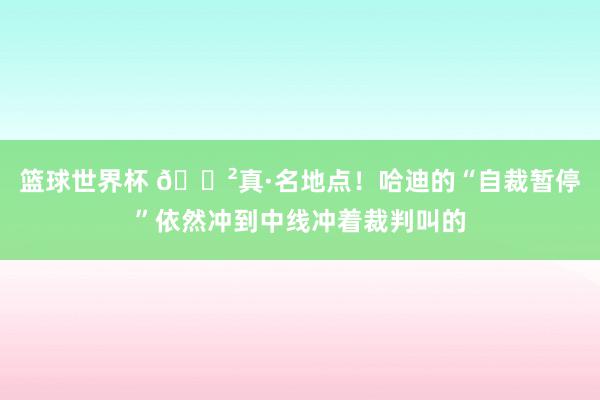 篮球世界杯 😲真·名地点！哈迪的“自裁暂停”依然冲到中线冲着裁判叫的