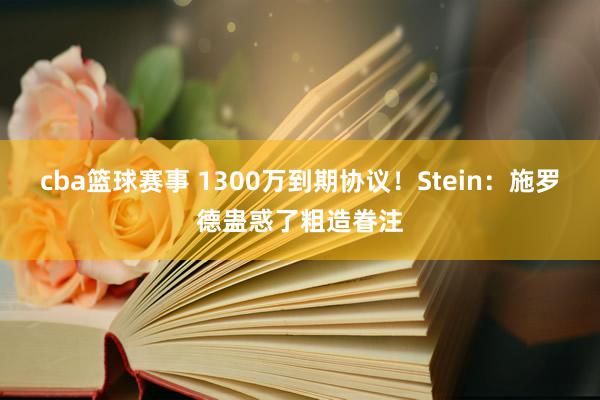 cba篮球赛事 1300万到期协议！Stein：施罗德蛊惑了粗造眷注