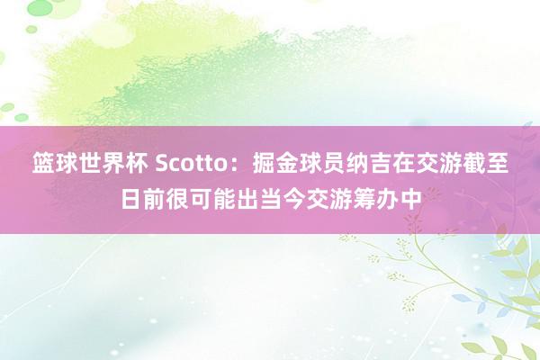 篮球世界杯 Scotto：掘金球员纳吉在交游截至日前很可能出当今交游筹办中