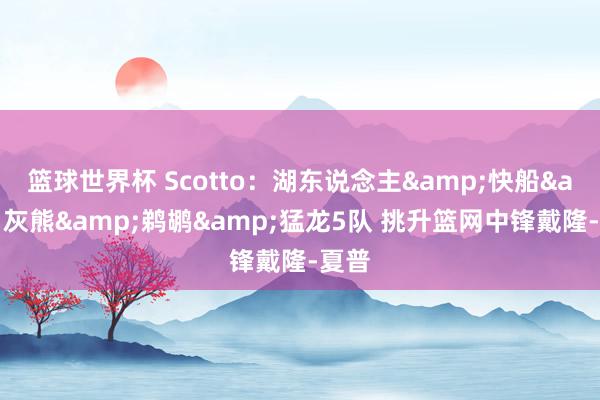 篮球世界杯 Scotto：湖东说念主&快船&灰熊&鹈鹕&猛龙5队 挑升篮网中锋戴隆-夏普